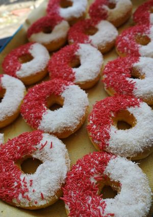 Foto resep Donat merah putih