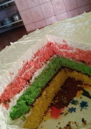 Foto resep Rainbow Cake Teflon