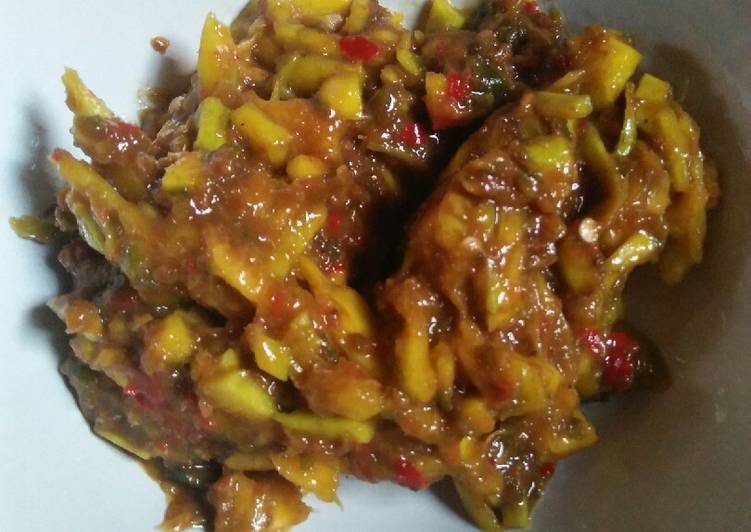 Resep Sambal buah mangga kueni, Lezat