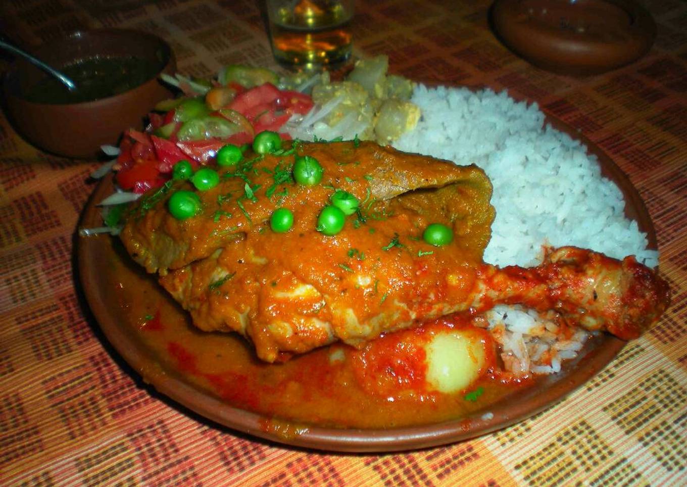 Pollo frito marinado