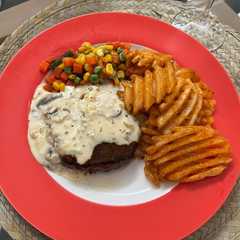รูปของ Wagyu Steak with Mushroom Sauce