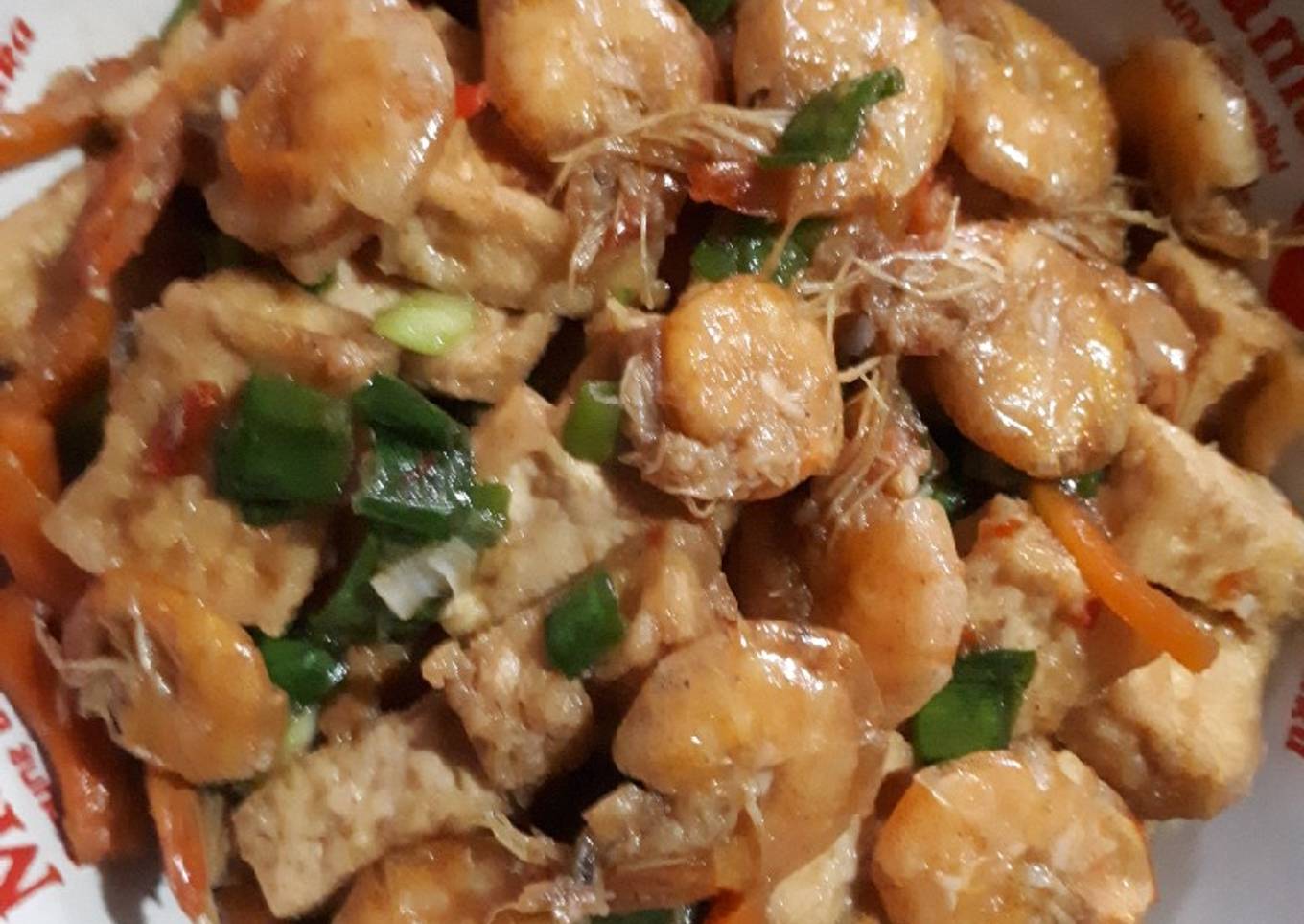 Tumis tahu udang