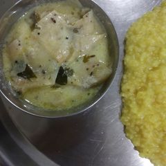 A picture of Papad ki sabji.