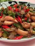 Cumi asin masak pedas