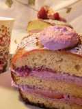 Plumcake con crema di gelsi e fragole