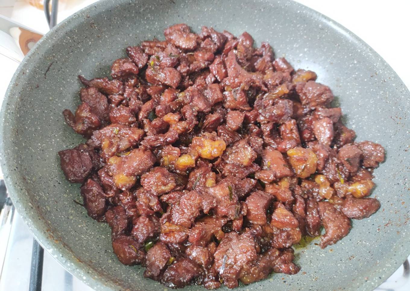 Sate Goreng (Cocok untuk daging Sapi, daging Kambing dan Tempe)
