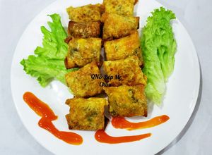 Hình của món Hoành thánh chiên (món chay).