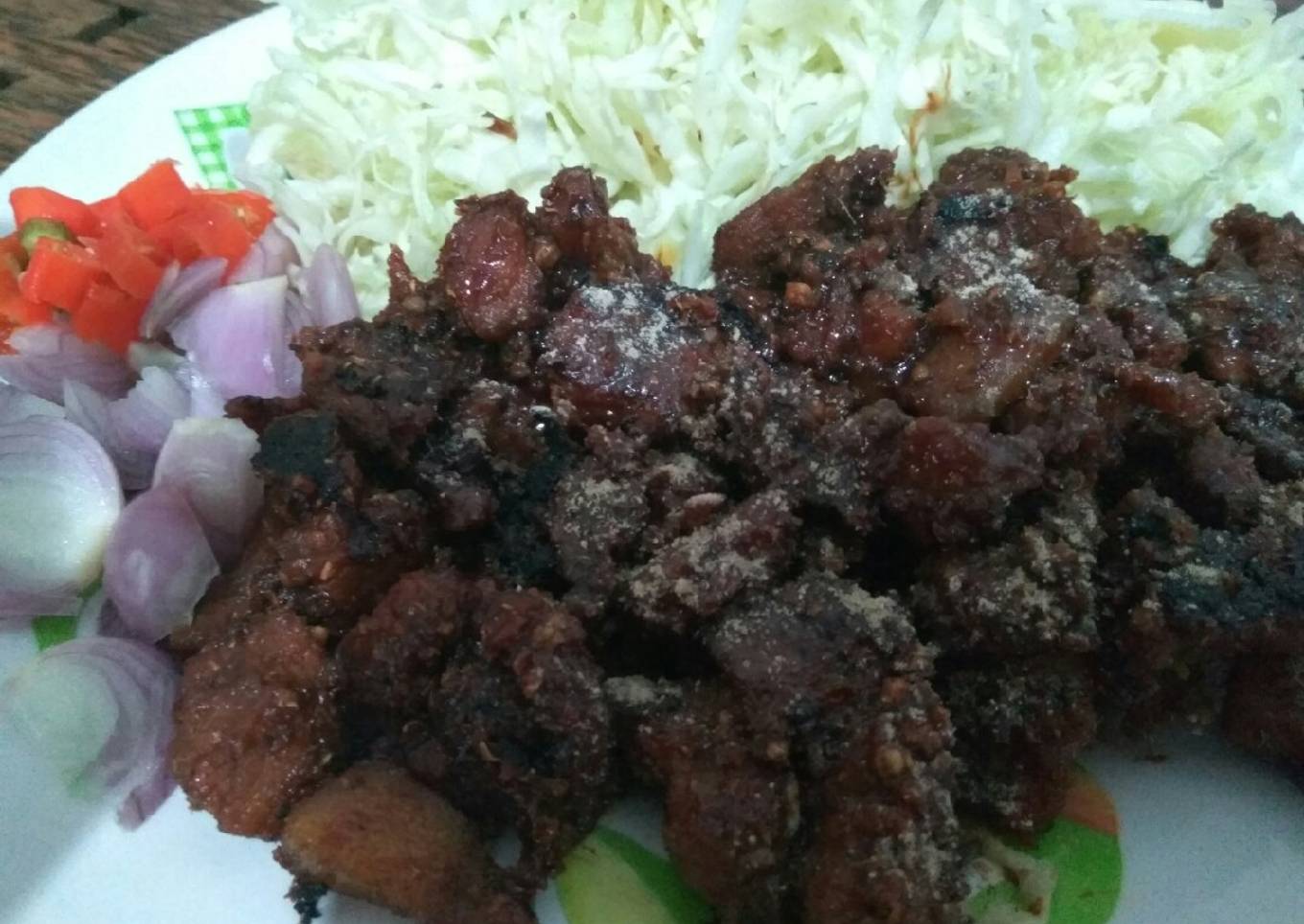 Tumis sate babi manis