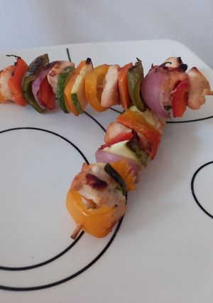 Una foto de Brochetas de pollo 😀