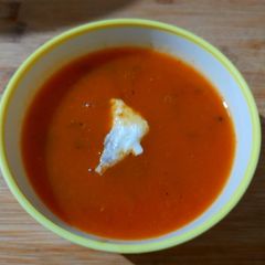 A picture of Tomato carrot soup.