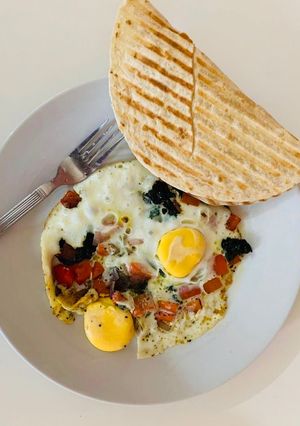 صورة لوصفة اومليت بيض بالخضار🥚🤓