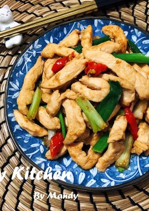 蔥爆雞柳 的食譜成品照片