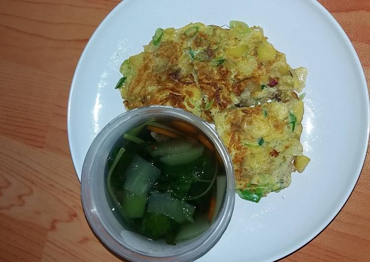 Omelet kentang (menu diet)