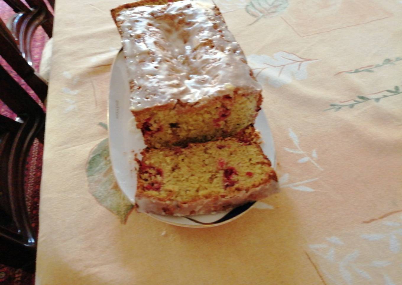 Panque de arándanos rojos y naranja