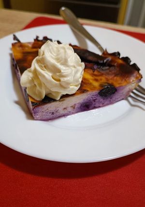 Cukormentes, lisztmentes áfonyàs-vaníliás sült túrótorta 🫐🥧 recept fotója