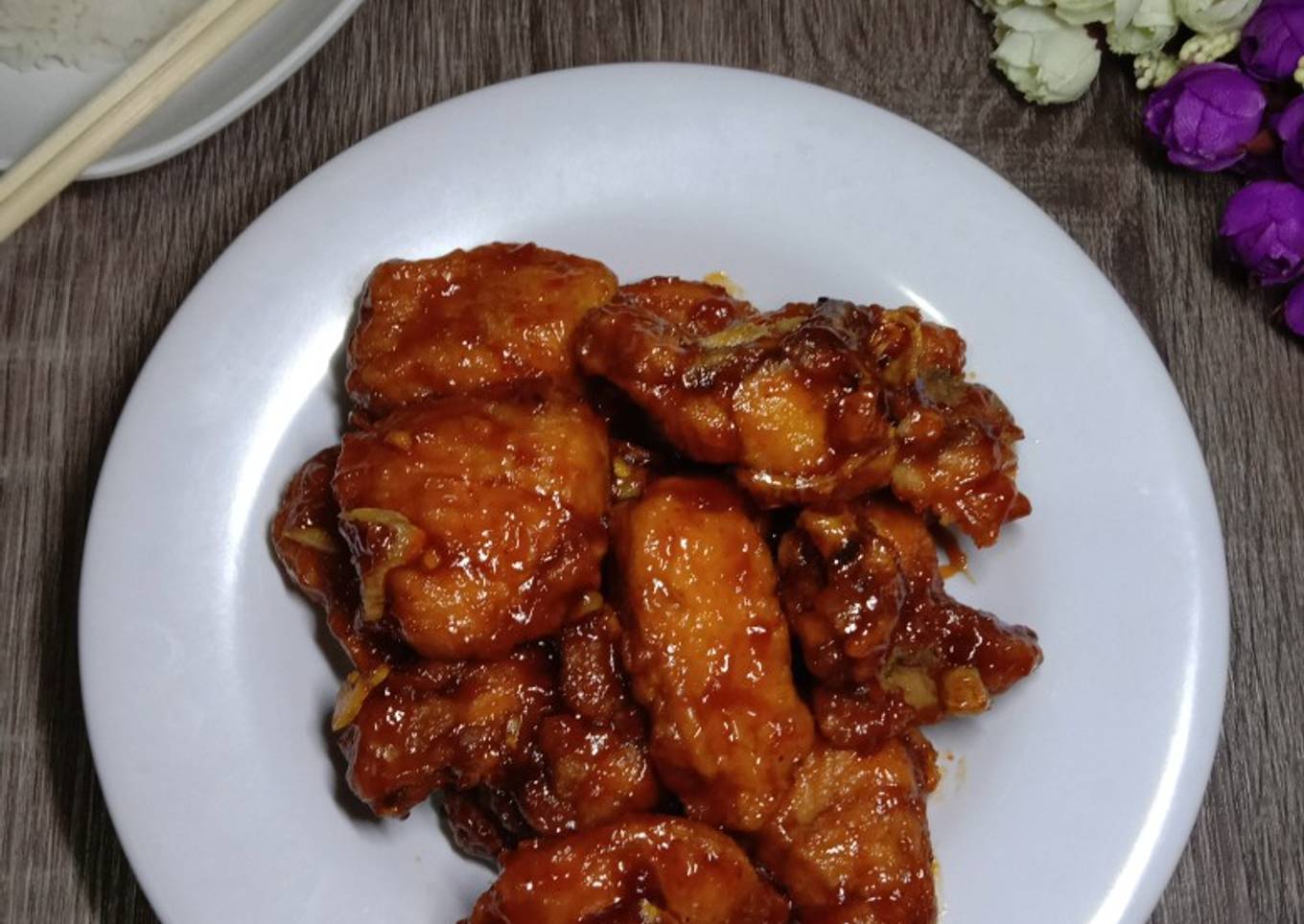 Cara Gampang Menyiapkan Korean fried chicken ala bonchon, Menggugah
Selera