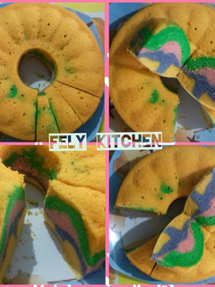 Foto resep Bolu putih telur pelangi