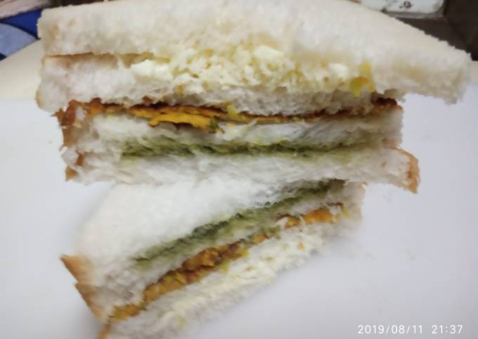 Steps to Make Perfect Dudhi chilla cheese sandwich