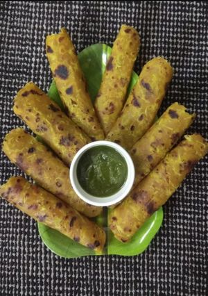 A picture of Lauki paratha.