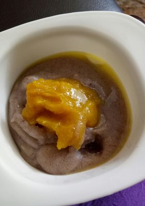 Foto resep Mpasi 6m gasol beras merah saus kabocha
