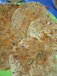 A picture of Carrot paratha.