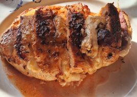 Pechuga de pollo rellena en freidora de aire