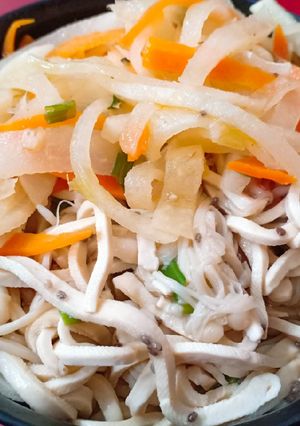 Hình của món Mì xào củ đậu,cà rốt,nấm kim châm (lowcarb).