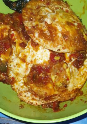 Foto resep Telor ceplok balado pedas
