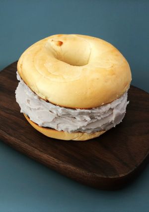 🥯爆槳芋泥貝果 bagel with taro 的食譜成品照片