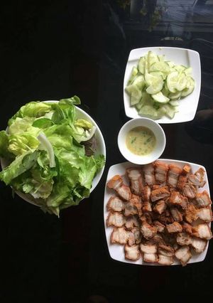 Hình của món Ba chỉ chiên giòn.