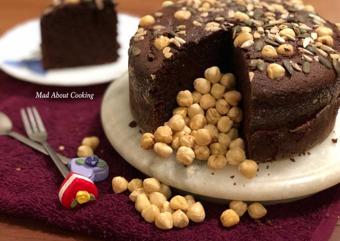 Hazelnut Whole Wheat Rava Chocolate Cake – Cooker Cake Recipe