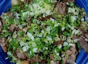 香蔥梅花肉炒冬粉 的食譜成品照片