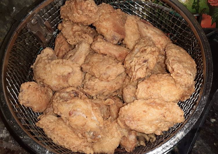 Resep Crispy Fried Chicken Wings Anti Gagal