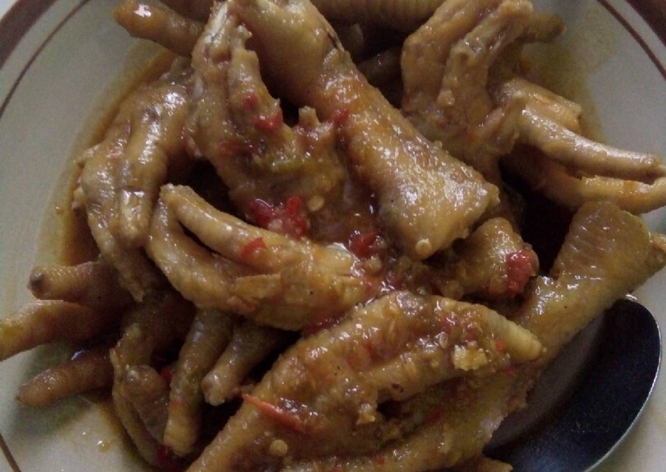 Resep Ceker Ayam Kecap Pedas, Lezat