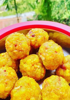 A picture of Boondi Laddu.