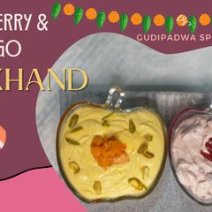 Mango Shrikhand & Strawberry Shrikhand A picture of Mango Shrikhand & Strawberry Shrikhand.