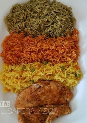 صورة لوصفة الرز الملون لون وطعم حكايه