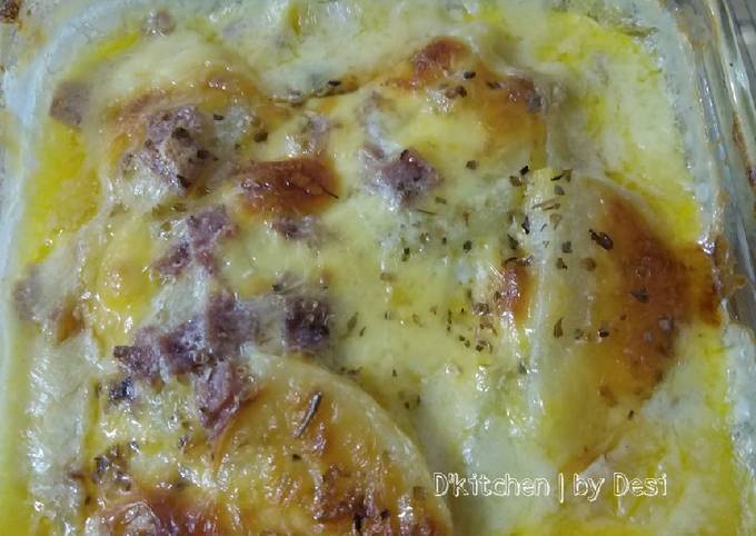 Resep Kentang panggang cream keju Anti Gagal