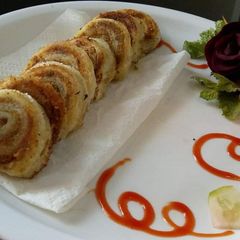 A picture of Pin wheel bread sandwich.