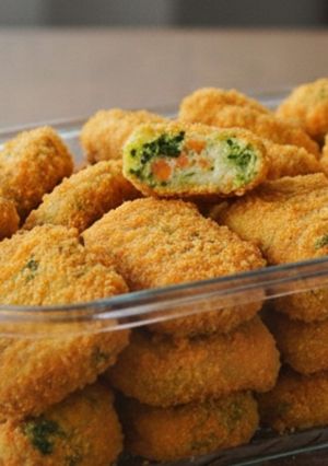Foto resep Nugget Ayam Sayur Pelangi (Stok Sahur Sat-Set & Sehat)