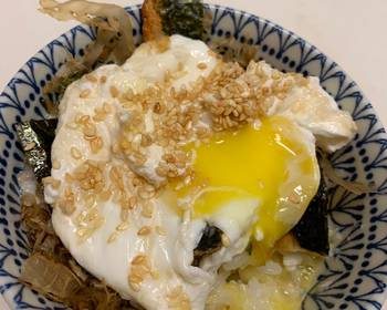 Unique Cuisine Japanese Yam Poached egg rice ukeas Delicious