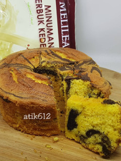Foto resep Marble pumpkin cake