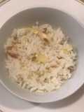 Arroz con tocino y almendras