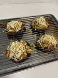 Chicken Pesto Stuffed Portobello Mushrooms