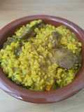 Arroz con higadillos de pollo