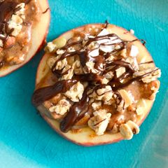 A picture of Chocolate Peanut Butter Granola Apple Bites.
