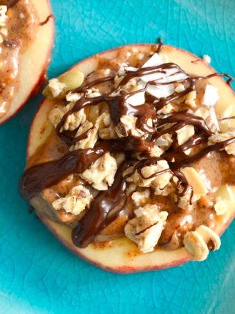 Easy Steps to Prepare Chocolate Peanut Butter Granola Apple Bites the Delicious Makes you drool