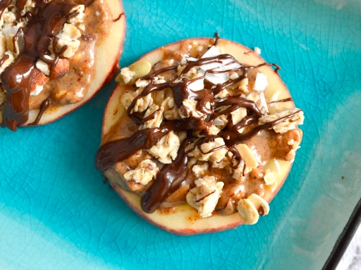 Easy Steps to Prepare Chocolate Peanut Butter Granola Apple Bites the Delicious Makes you drool