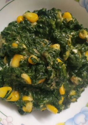 पालक काॅर्न (palak corn recipe in Hindi) रेसिपी मुख्य फोटो