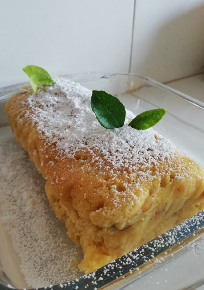 Una foto de Jellyroll de limón